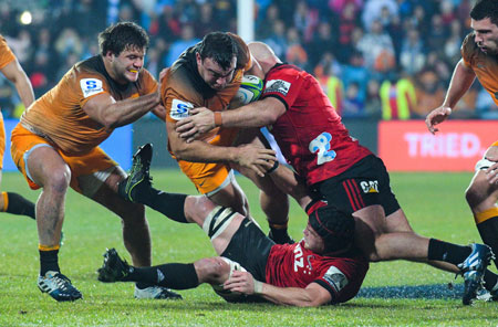 Las imágenes del triunfo de Crusaders sobre Jaguares