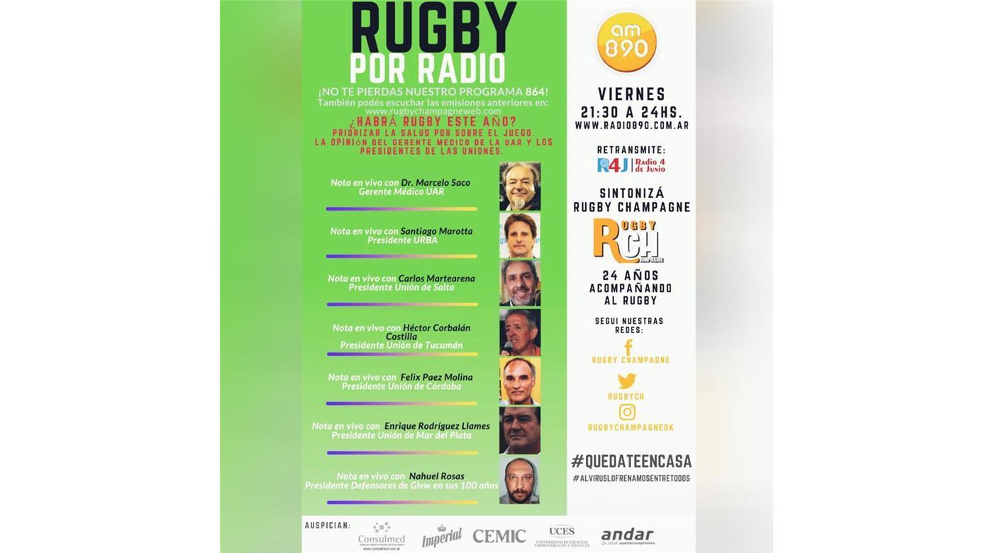 Reviví el programa 864 de Rugby Champagne Radio