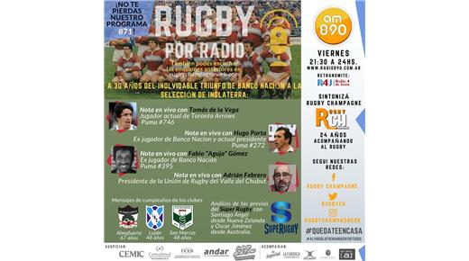 Reviví el programa 871 de Rugby Champagne Radio