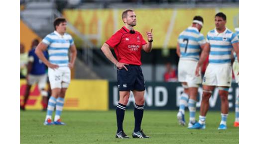 Angus Gardner será el árbitro del duelo entre Los Pumas y Nueva Zelanda