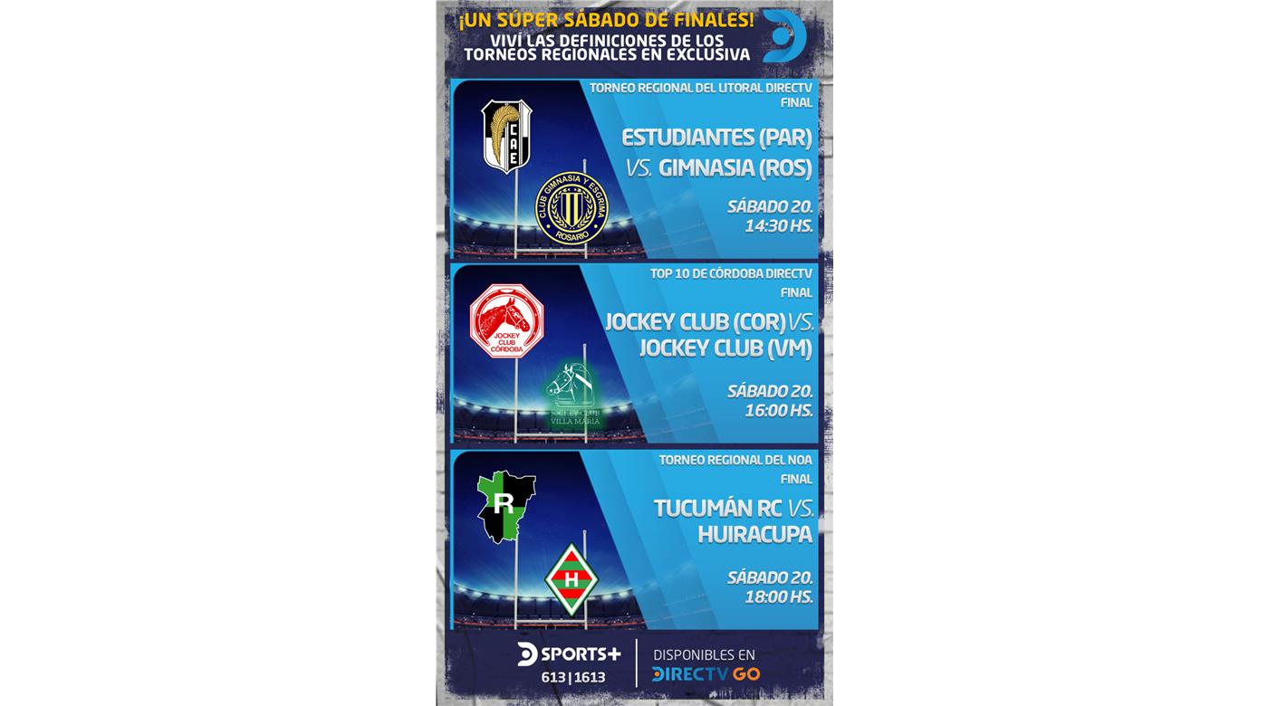 DIRECTV TRANSMITIRÁ LAS DEFINICIONES DE LOS TORNEOS REGIONALES Rugby Champagne