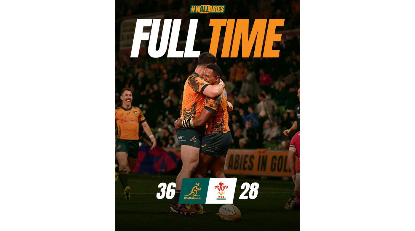 AUSTRALIA VOLVIÓ A VENCER A UN GALES QUE NO MEJORA