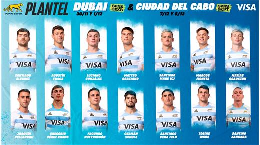 QUEDÓ DEFINIDO EL PLANTEL DE LOS PUMAS 7S PARA LAS DOS PRIMERAS ETAPAS DEL CIRCUITO MUNDIAL