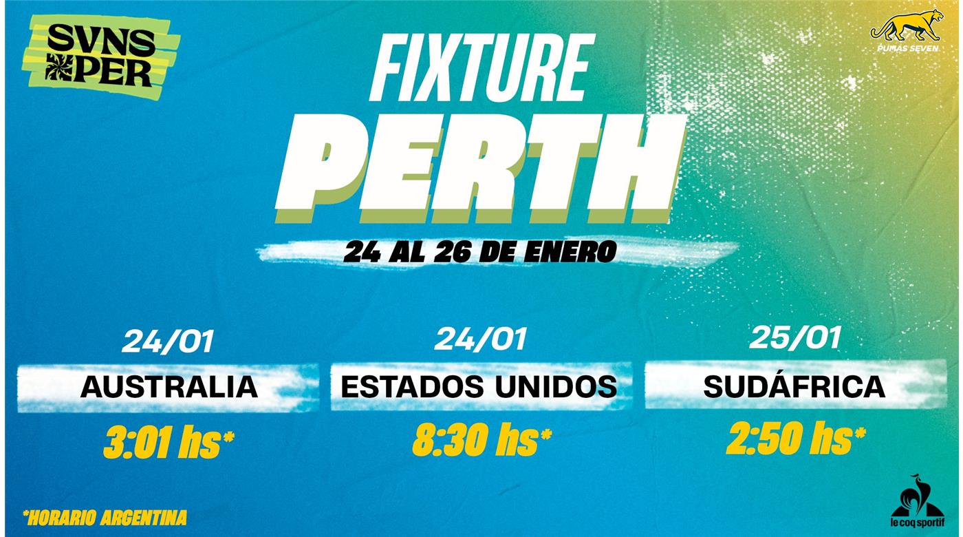 LOS PUMAS SEVEN DEBUTAN EN LA MADRUGADA DE PERTH ANTE EL EQUIPO LOCAL, AUSTRALIA