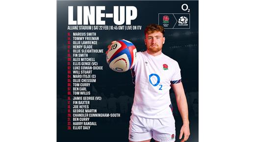 INGLATERRA CON UN SOLO CAMBIO INTENTARÁ QUEDARSE CON LA CALCUTA CUP ANTE ESCOCIA   