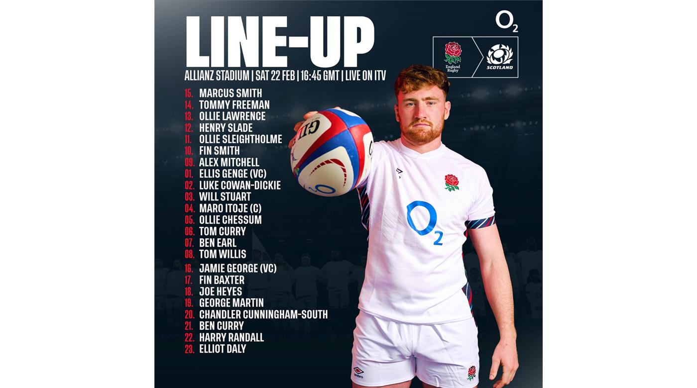 INGLATERRA CON UN SOLO CAMBIO INTENTARÁ QUEDARSE CON LA CALCUTA CUP ANTE ESCOCIA   