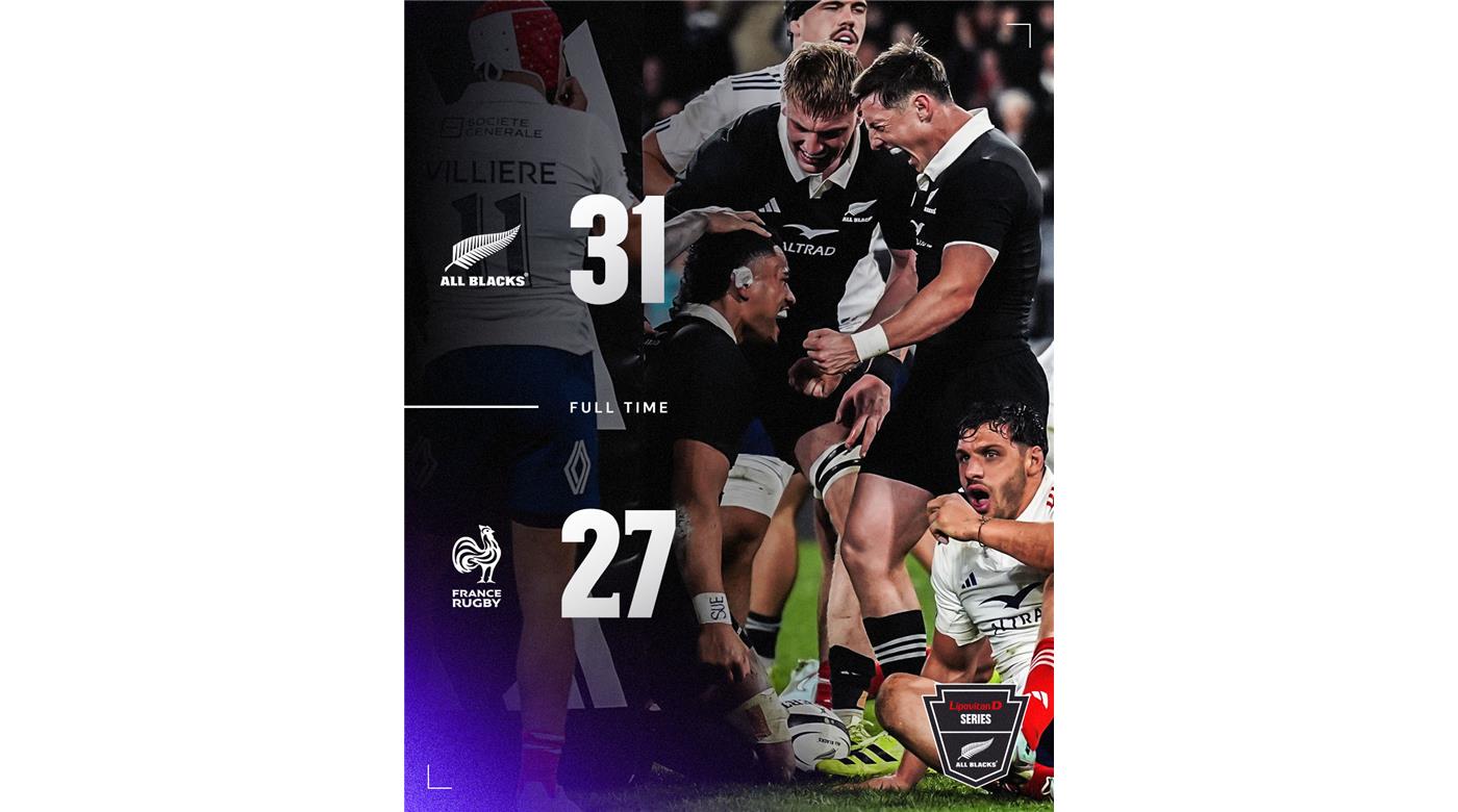 LOS ALL BLACKS SE QUEDARON CON EL PRIMER TEST DE JULIO ANTE LES BLUES