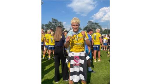 Juan Segundo Martín Montilla el joven apertura de 18 años del Club Alfiles de San Juan hizo ayer su debut en el Top 14 de Francia.