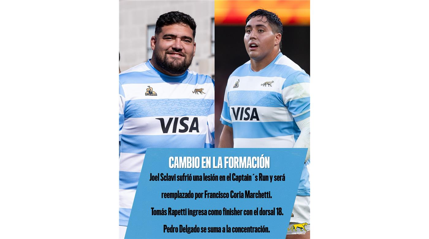 JOEL SCLAVI SE LESIONÓ EN EL CAPTAIN´S RUN Y SERÁ REEMPLAZADO POR FRANCISCO CORIA MARCHETTI