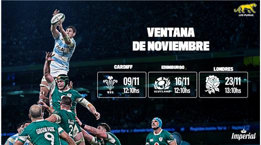 LOS PUMAS  Y EL DESAFÍO DE MANTENERSE ENTRE LOS SEIS PRIMEROS DEL RANKING MUNDIAL PARA EL SORTEO  DE DICIEMBRE 