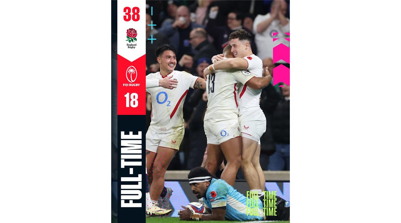 INGLATERRA LO DEFINIÓ EN EL FINAL Y SE QUEDÓ CON EL ÉXITO ANTE FIJI