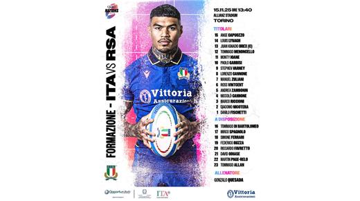 LA SELECCIÓN DE ITALIA CON GONZALO QUESADA EN EL BANCO Y BREX COMO CAPITÁN RECIBIRÁ AL CAMPEÓN DEL MUNDO SUDÁFRICA