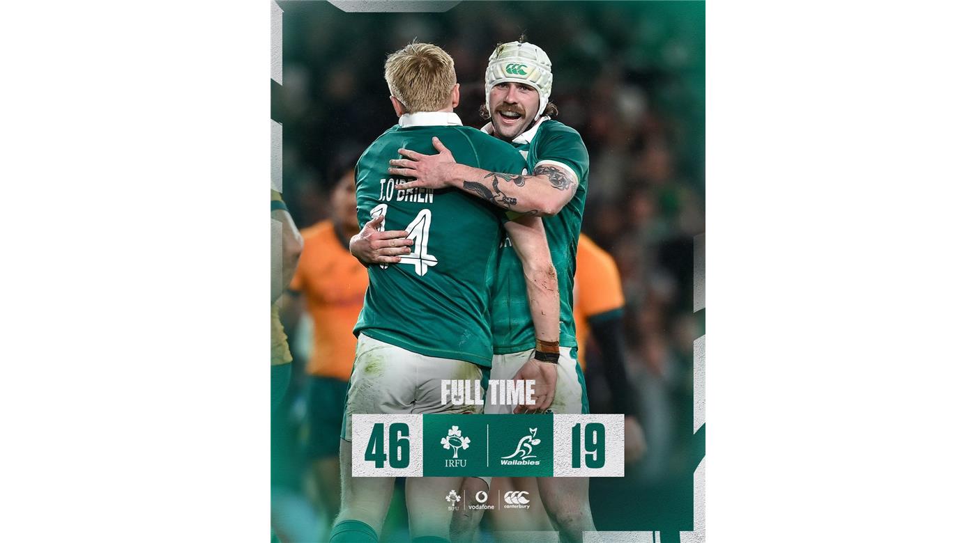 IRLANDA NO TUVO PIEDAD Y LO GOLEÓ A AUSTRALIA PARA ALEJARLO DE SER CABEZA DE SERIE DE 