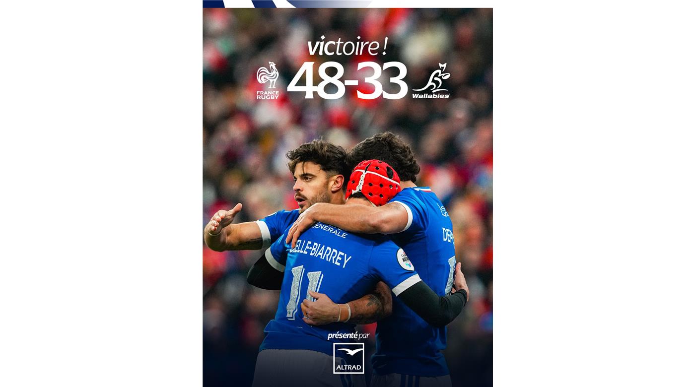 FRANCIA BRILLÓ EN PARIS Y SE QUEDÓ CON LA VICTORIA ANTE AUSTRALIA