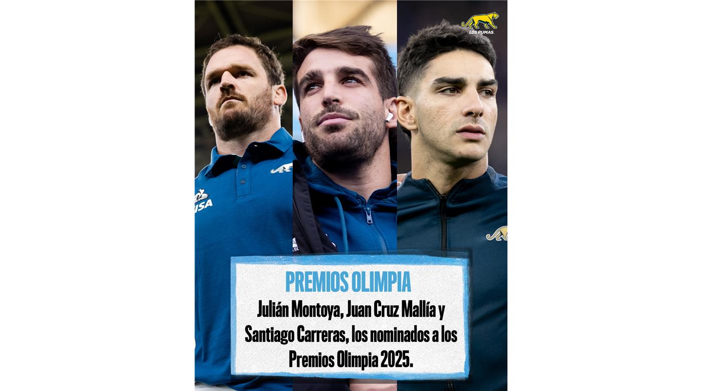 SANTIAGO CARRERAS, JUAN CRUZ MALLÍA Y JULIÁN MONTOYA SON LOS TERNADOS A LOS PREMIOS OLIMPIA 2025