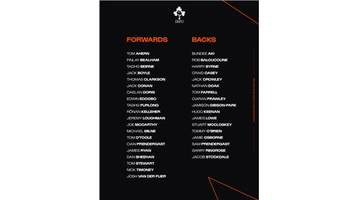 IRLANDA CON MUCHAS BAJAS Y EL PLANTEL DEFINIDO PARA EL DEBUT ANTE FRANCIA  