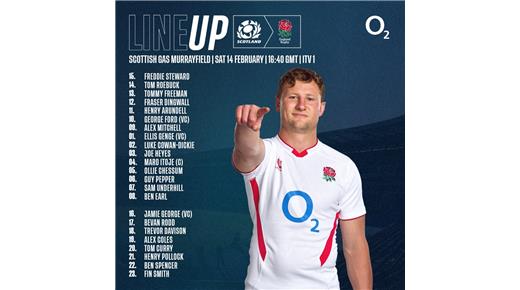 INGLATERRA VIAJA A MURRAYFIELD CON EL EQUIPO CONFIRMADO PARA ENFRENTAR A ESCOCIA 