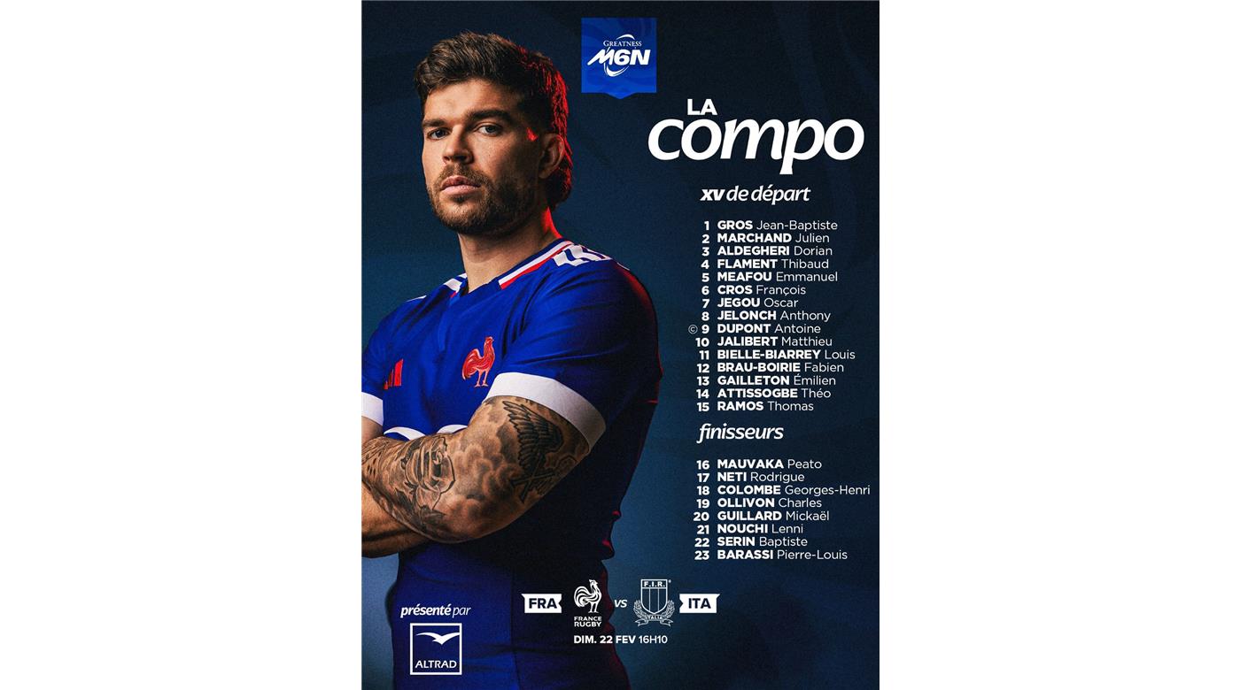 FRANCIA BUSCARÁ SEGUIR SIENDO EL LIDER DEL 6N, SE ENFRENTA A ITALIA EN EL CIERRE DE LA TERCERA FECHA