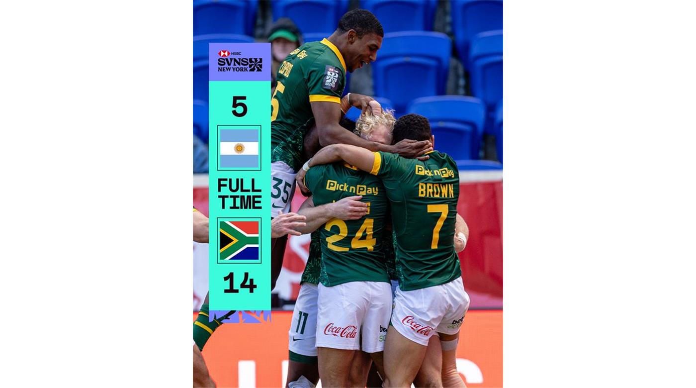 LOS PUMAS 7s NO PUDIERON CONTRA SUDÁFRICA Y JUGARÁN POR EL TERCER PUESTO ANTE AUSTRALIA 