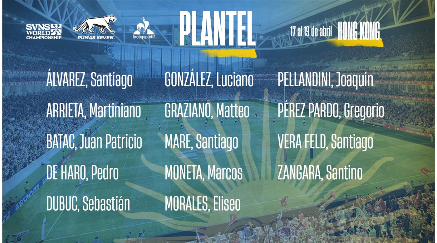 EL PLANTEL DE LOS PUMAS 7S FUE CONFIRMADO PARA LA PRIMERA ETAPA DEL SVNS WORLD CHAMPIONSHIP