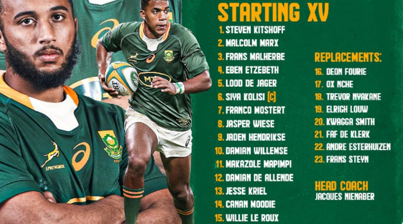 SUDÁFRICA PREPARADO Y SIN CAMBIOS PARA EL PARTIDO ANTE LOS PUMAS DE ESTA TARDE