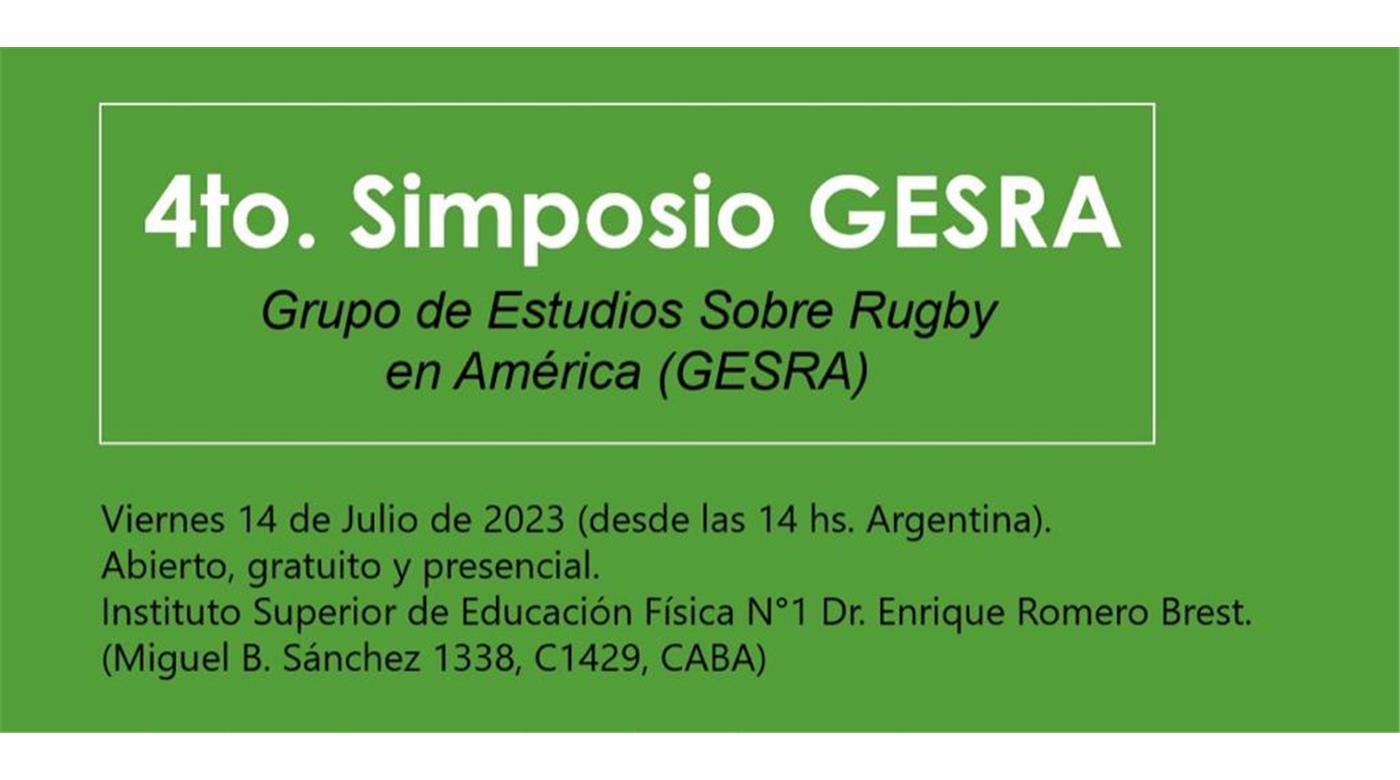 SE PRESENTA EL CUARTO SIMPOSIO DE RUGBY GESRA