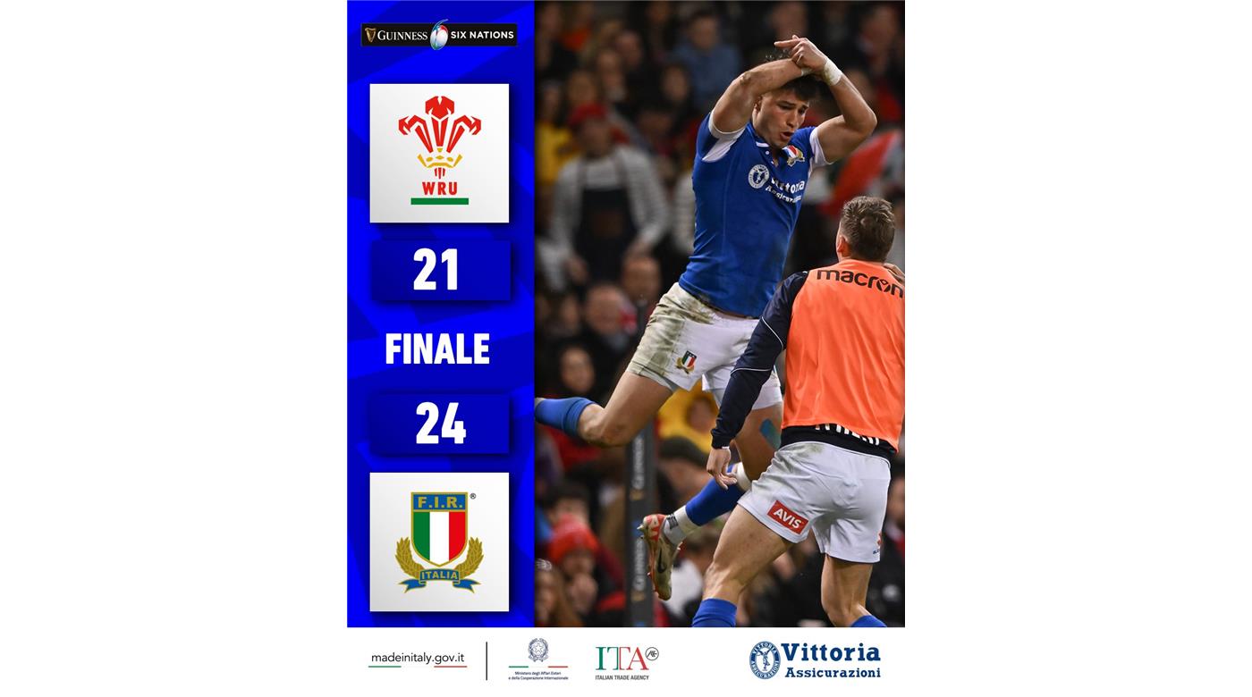 ITALIA DE LA MANO DE QUESADA LE GANÓ A GALES, Y AUNQUE SUFRIÓ AL FINAL, 