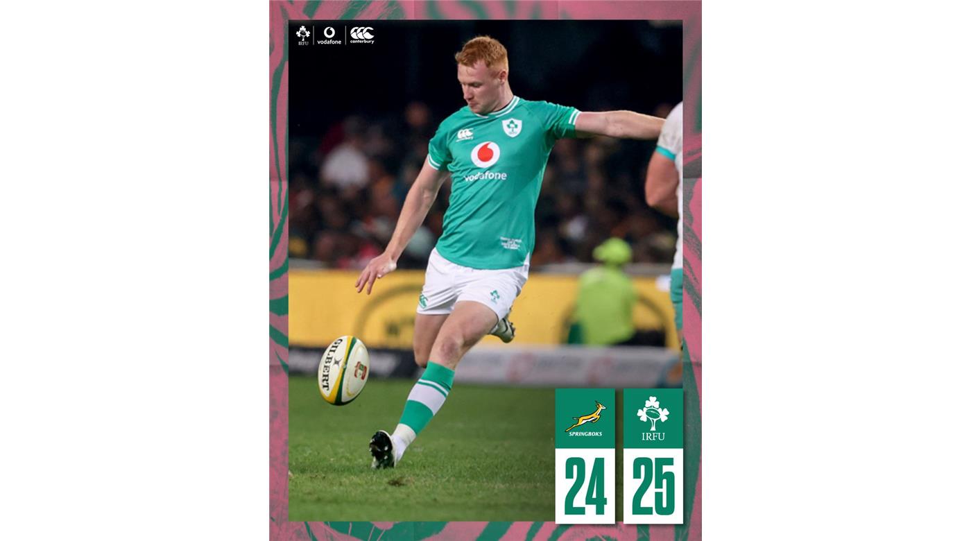 IRLANDA LE GANÓ A SUDÁFRICA EN UN PARTIDAZO