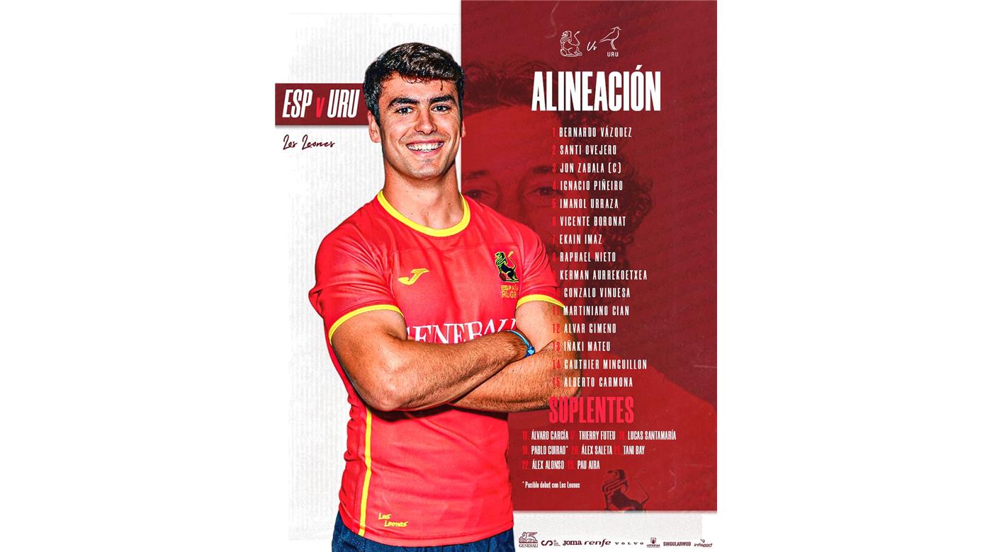ESPAÑA Y URUGUAY CON LAS FORMACIONES CONFIRMADAS PARA SU PARTIDO 
