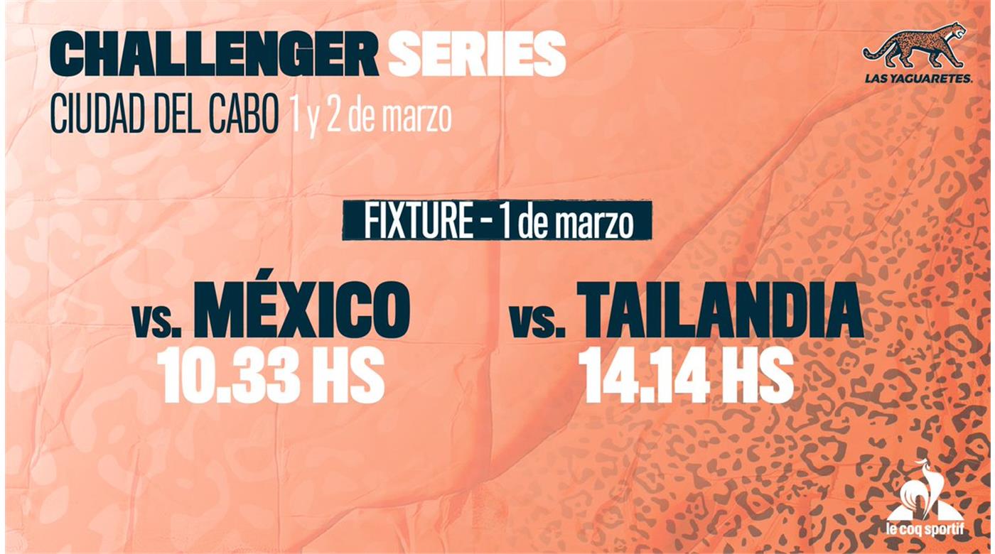 LAS YAGUARETÉS CON SU PLANTEL CONFIRMADO PARA JUGAR ANTE MÉXICO Y TAILANDIA EN EL CHALLENGER SERIES