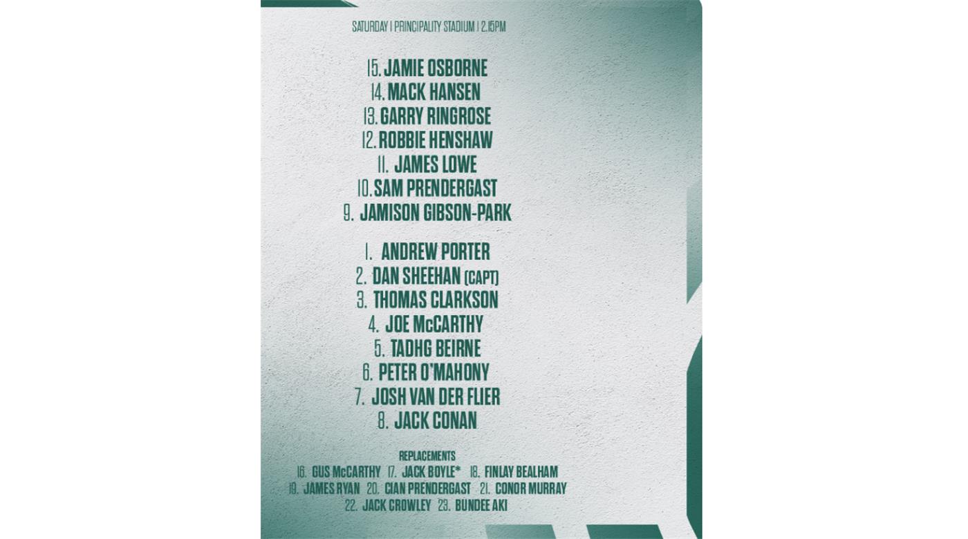 IRLANDA CON TRES CAMBIOS VA EN BUSCA DE UN NUEVO TRIUNFO 