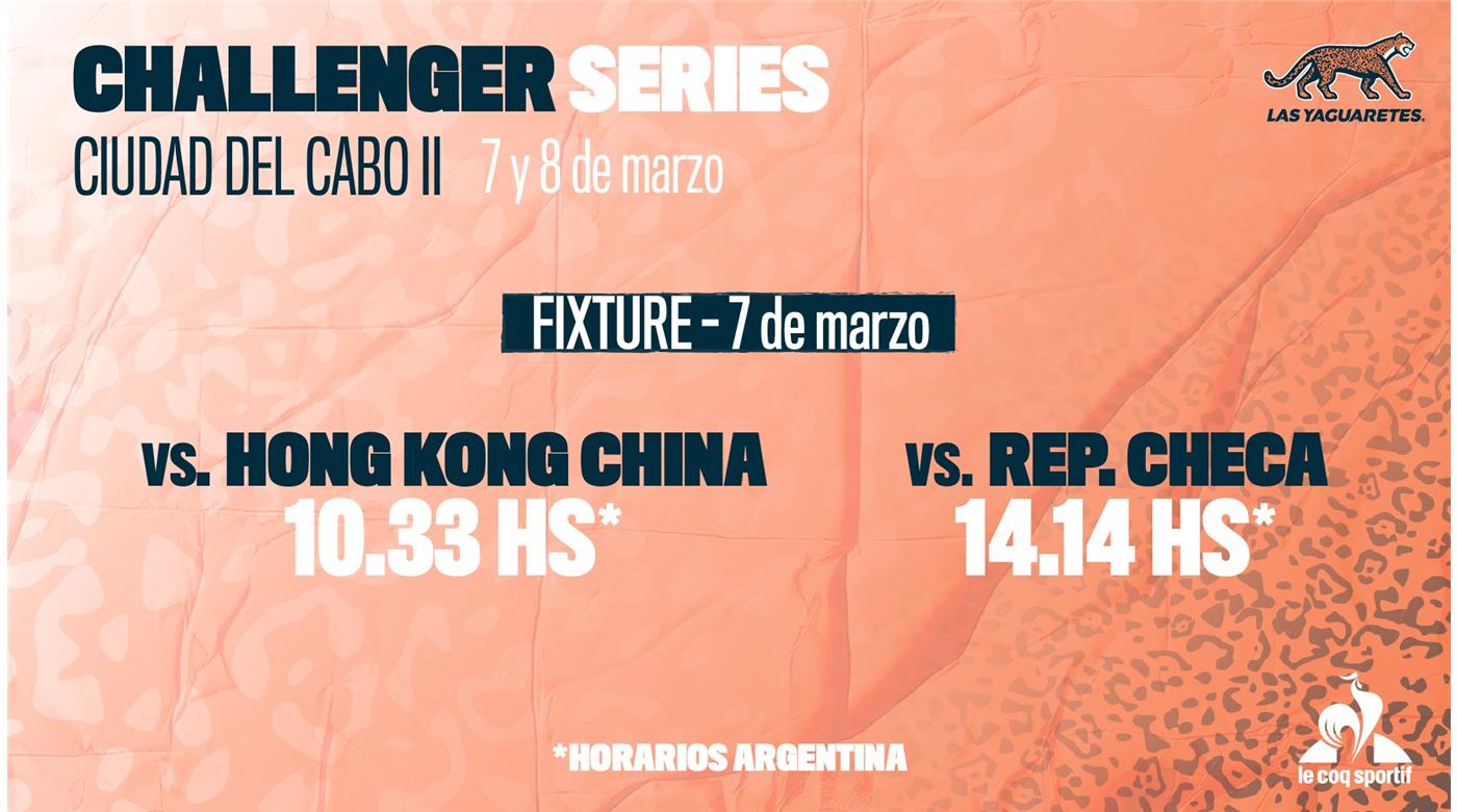 LAS YAGUARETÉS YA CONOCEN A SUS RIVALES Y LOS HORARIOS PARA EL SEGUNDO SEVEN CHALLENGER SERIES