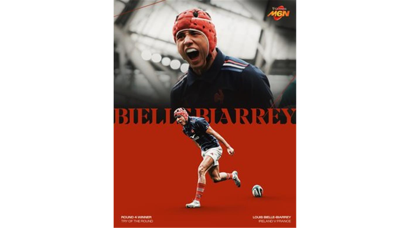 THOMAS RAMOS Y LOUIS BIELLE-BIARREY A LA ALTURA DEL RUGBY FRANCÉS: FUERON EL GOLEADOR Y EL TRYMAN DEL 6 NACIONES